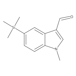 1H-Indole-3-carboxaldehyde, 1-methyl-5-(trimethylsilyl)-结构式
