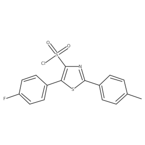 5-(4-Fluorophenyl)-2-(4-methylphenyl)-1,3-thiazole-4-sulfonyl chloride Structure
