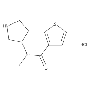N-methyl-N-(pyrrolidin-3-yl)thiophene-3-carboxamide hydrochloride Structure