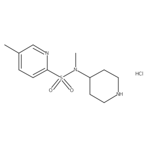 N,5-dimethyl-N-(piperidin-4-yl)pyridine-2-sulfonamide hydrochloride结构式
