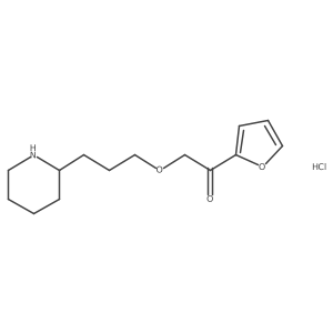 1-(Furan-2-yl)-2-(3-(piperidin-2-yl)propoxy)ethanone hydrochloride结构式