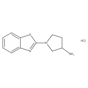 (S)-1-(benzo[d]thiazol-2-yl)pyrrolidin-3-amine hydrochloride Structure