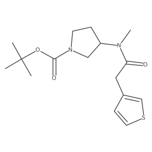 (R)-tert-butyl 3-(N-methyl-2-(thiophen-3-yl)acetamido)pyrrolidine-1-carboxylate Structure