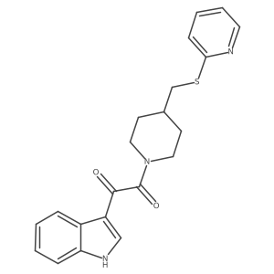 1-(1H-indol-3-yl)-2-(4-((pyridin-2-ylthio)methyl)piperidin-1-yl)ethane-1,2-dione Structure