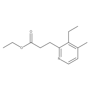 2-Pyridinepropanoic acid, 3-ethyl-4-methyl-, ethyl ester结构式