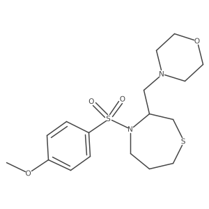 4-(4-Methoxybenzenesulfonyl)-3-[(morpholin-4-yl)methyl]-1,4-thiazepane结构式