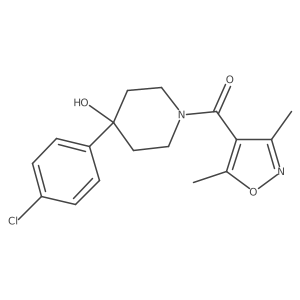 [4-(4-Chlorophenyl)-4-hydroxypiperidin-1-yl](3,5-dimethyl-1,2-oxazol-4-yl)methanone Structure