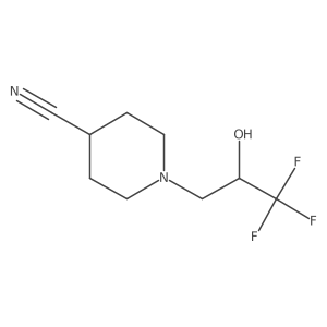 1-(3,3,3-Trifluoro-2-hydroxypropyl)piperidine-4-carbonitrile Structure