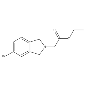 Ethyl 2-(5-bromoisoindolin-2-yl)acetate结构式