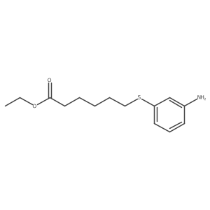 Ethyl 6-(3-aminophenylthio)hexanoate结构式