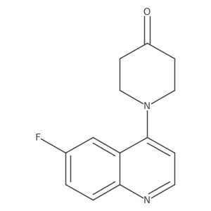 1-(6-Fluoro-4-quinolinyl)-4-piperidinone结构式