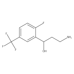 3-Amino-1-[2-fluoro-5-(trifluoromethyl)phenyl]propan-1-ol Structure