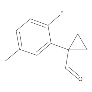1-(2-Fluoro-5-methylphenyl)cyclopropane-1-carbaldehyde Structure