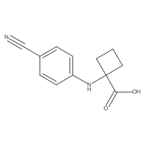 1-[(4-Cyanophenyl)amino]cyclobutanecarboxylic acid Structure