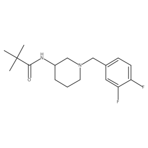 N-{1-[(3,4-difluorophenyl)methyl]piperidin-3-yl}-2,2-dimethylpropanamide结构式