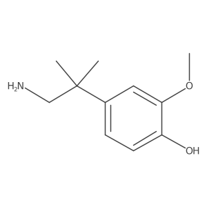 4-(1-Amino-2-methylpropan-2-yl)-2-methoxyphenol结构式