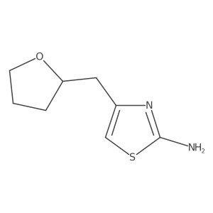 4-(Oxolan-2-ylmethyl)-1,3-thiazol-2-amine结构式