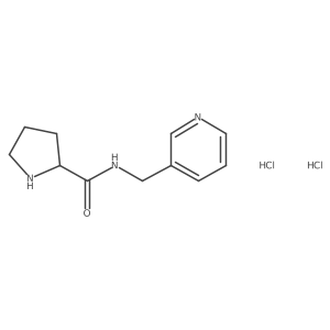 N-[(pyridin-3-yl)methyl]pyrrolidine-2-carboxamide dihydrochloride结构式