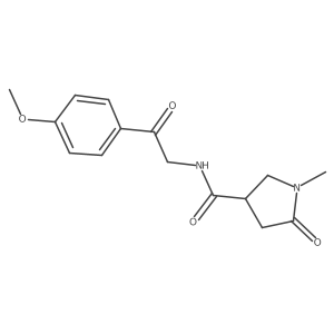 N-[2-(4-methoxyphenyl)-2-oxoethyl]-1-methyl-5-oxo-3-pyrrolidinecarboxamide Structure