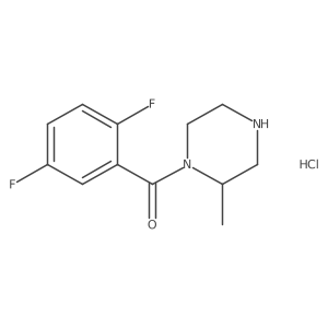 (2,5-Difluorophenyl)(2-methylpiperazin-1-yl)methanone hydrochloride结构式