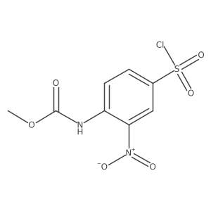 methyl N-[4-(chlorosulfonyl)-2-nitrophenyl]carbamate结构式