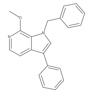 1h-Pyrrolo[2,3-c]pyridine,7-methoxy-3-phenyl-1-(phenylmethyl)- Structure