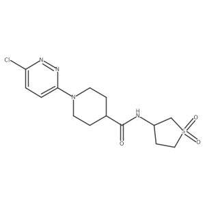 1-(6-chloropyridazin-3-yl)-N-(1,1-dioxidotetrahydrothiophen-3-yl)piperidine-4-carboxamide结构式