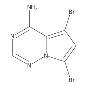 5,7-Dibromopyrrolo[2,1-f][1,2,4]triazin-4-amine结构式
