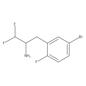 3-(5-Bromo-2-fluorophenyl)-1,1-difluoropropan-2-amine结构式
