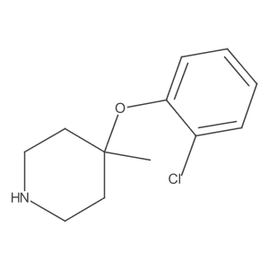 4-(2-Chlorophenoxy)-4-methylpiperidine结构式