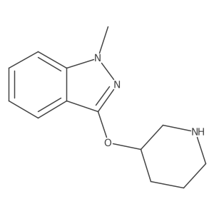 1-methyl-3-(piperidin-3-yloxy)-1H-indazole结构式