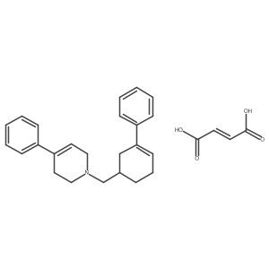 1,2,3,6-Tetrahydro-4-phenyl-1-((3-phenyl-3-cyclohexen-1-yl)methyl)pyridine maleate, R-结构式
