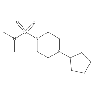 4-cyclopentyl-N,N-dimethylpiperazine-1-sulfonamide结构式