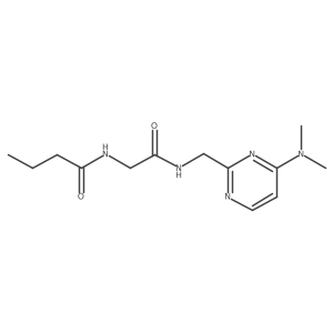 N-(2-(((4-(dimethylamino)pyrimidin-2-yl)methyl)amino)-2-oxoethyl)butyramide结构式