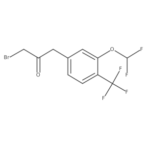 1-Bromo-3-(3-(difluoromethoxy)-4-(trifluoromethyl)phenyl)propan-2-one Structure