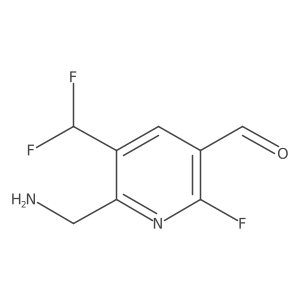 2-(Aminomethyl)-3-(difluoromethyl)-6-fluoropyridine-5-carboxaldehyde结构式