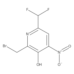 2-(Bromomethyl)-6-(difluoromethyl)-3-hydroxy-4-nitropyridine结构式