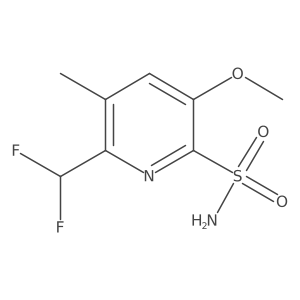 2-(Difluoromethyl)-5-methoxy-3-methylpyridine-6-sulfonamide Structure