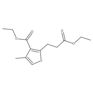 Ethyl 2-(3-ethoxy-3-oxopropyl)-4-methylfuran-3-carboxylate Structure