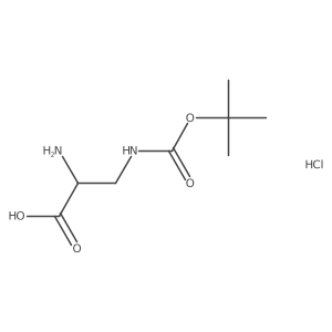 (2S)-2-amino-3-{[(tert-butoxy)carbonyl]amino}propanoic acid hydrochloride结构式