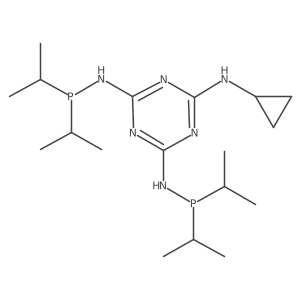 N2,N4-Bis(diisopropylphosphino)-6-cyclopropylamino-1,3,5-triazine-2,4-diamine结构式