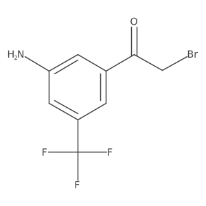 3'-Amino-5'-(trifluoromethyl)phenacyl bromide Structure