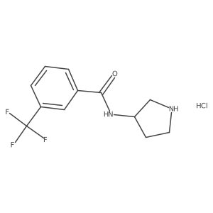 N-(Pyrrolidin-3-yl)-3-(trifluoromethyl)benzamide hydrochloride Structure