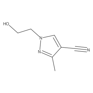 1-(2-hydroxyethyl)-3-methyl-1H-pyrazole-4-carbonitrile结构式
