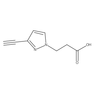 3-(3-ethynyl-1H-pyrazol-1-yl)propanoic acid Structure
