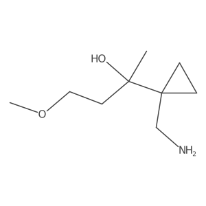 2-[1-(Aminomethyl)cyclopropyl]-4-methoxybutan-2-ol结构式