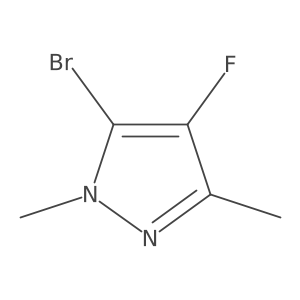 5-Bromo-4-fluoro-1,3-dimethyl-1H-pyrazole结构式