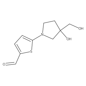 5-[3-Hydroxy-3-(hydroxymethyl)pyrrolidin-1-yl]thiophene-2-carbaldehyde Structure
