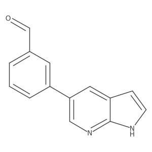 3-(1H-Pyrrolo[2,3-b]pyridin-5-yl)benzaldehyde结构式