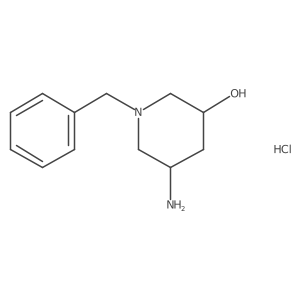 (3S, 5S)-5-Amino-1-benzyl-piperidin-3-ol hydrochloride Structure